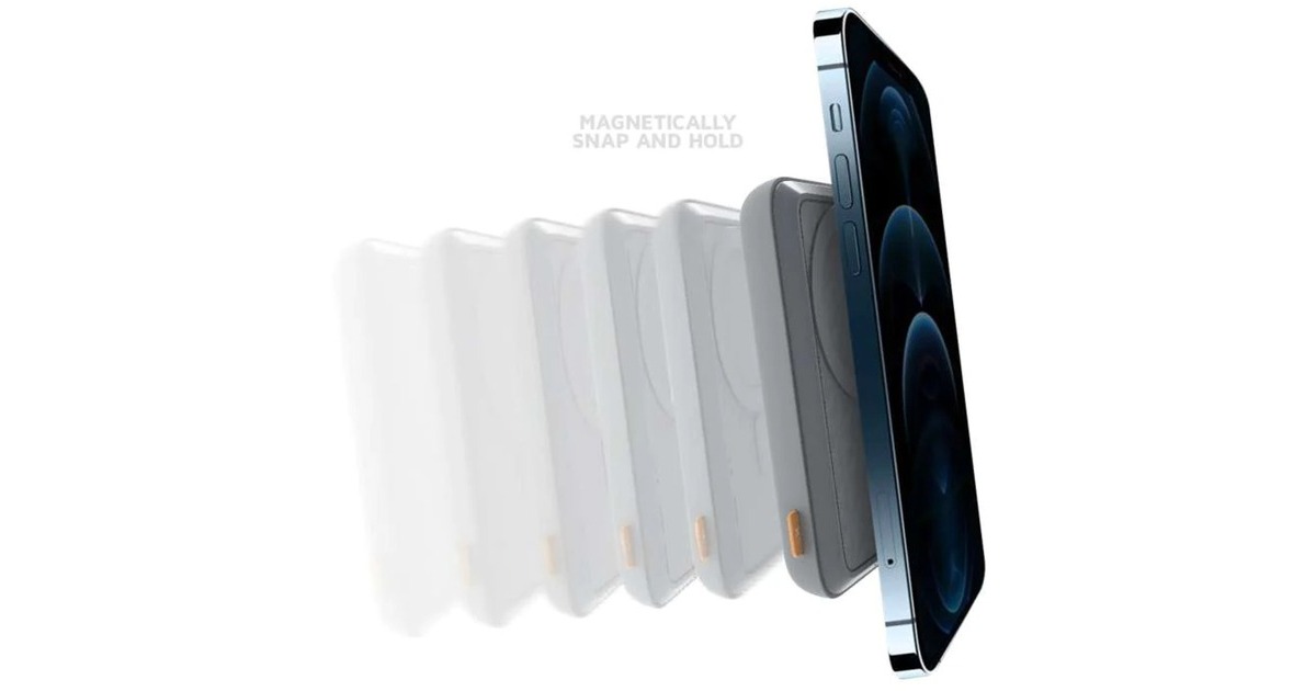 XtormDraadloze magnetische Powerbank 7.5W - 10.000 mAh  (Grijs)