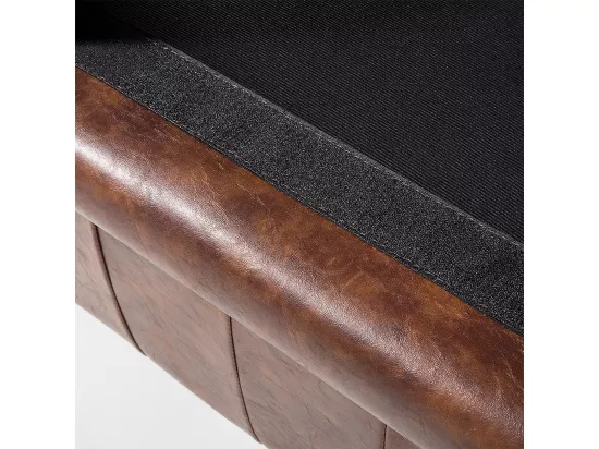 Canapé 3 places en cuir PU marron doré CHESTERFIELD