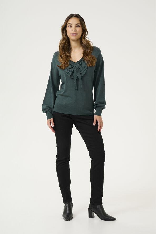 Cream CRVillea Knit Pullover Ponderosa pine