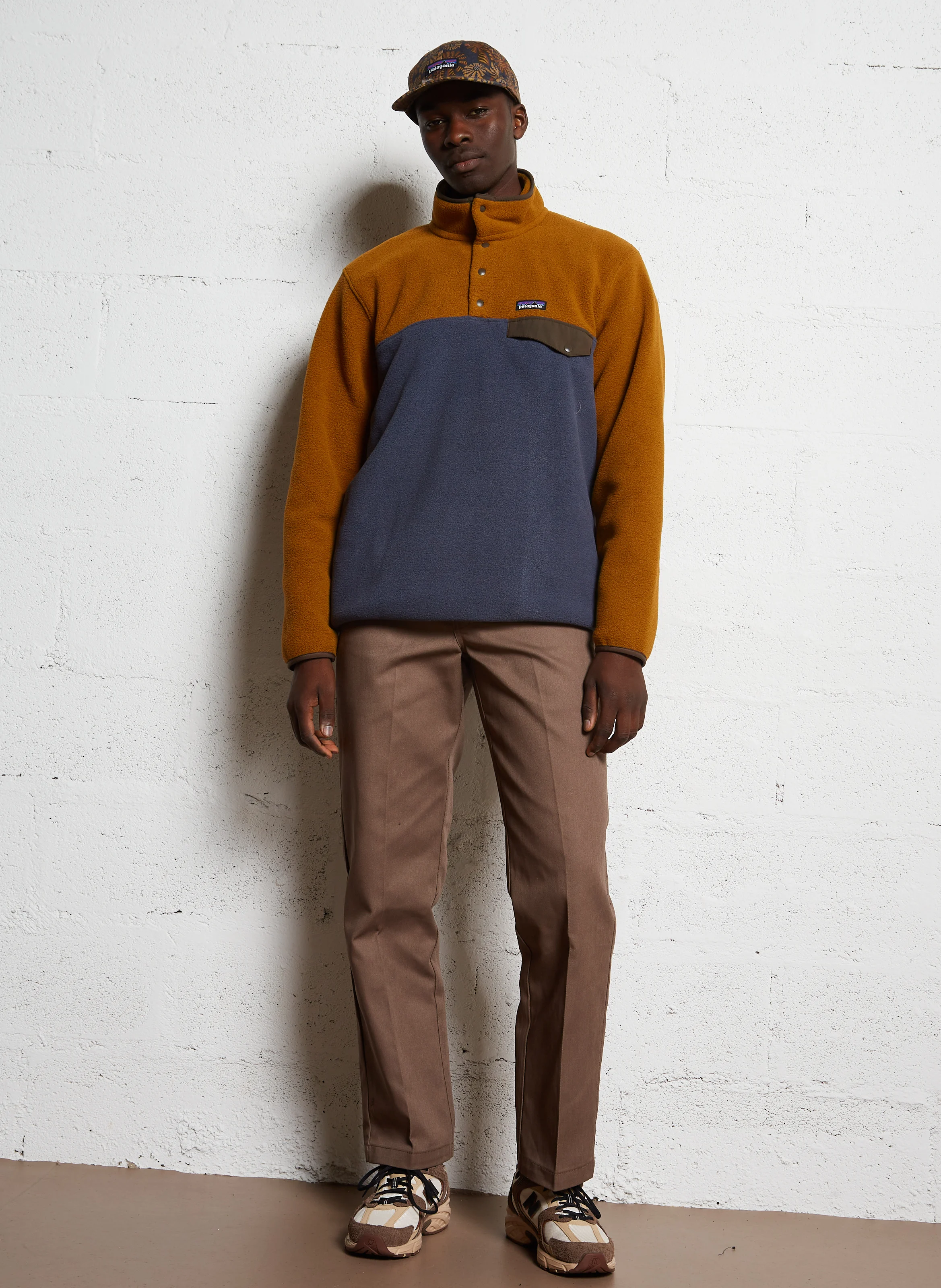 M'S LW SYNCH - Sweat ample col montant boutonné| Marron