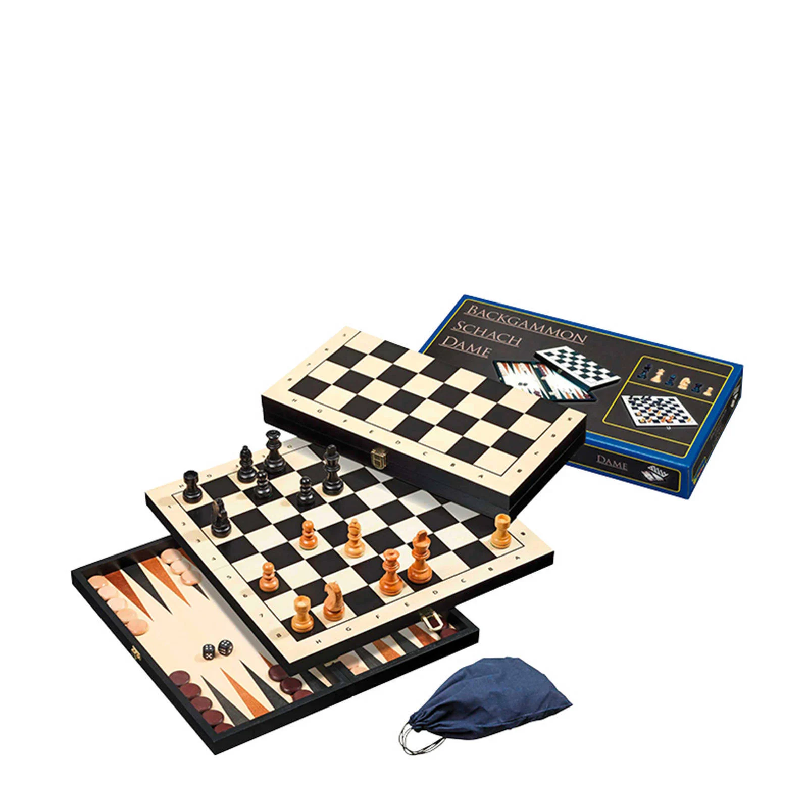 Philos Backgammon 3-1 set 44mm Backgammon 3-1 set (veldmaat 44 mm)