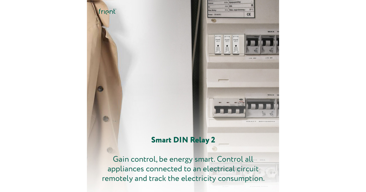 FrientSmart DIN Relay relais  (Lichtgrijs, Zigbee)