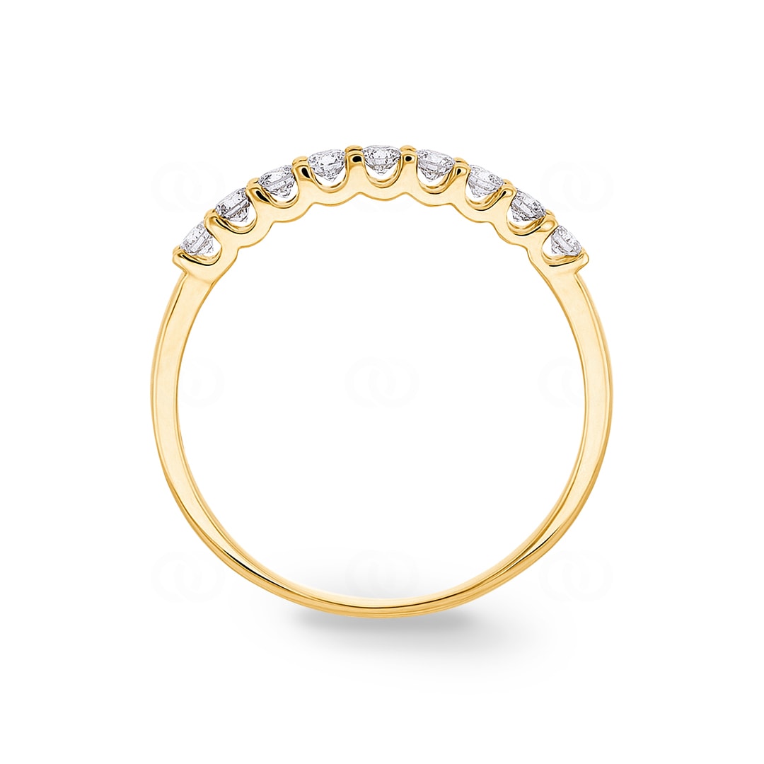 Damenring 750/18 K Gelbgold mit Diamanten 0.33 ct H/si
