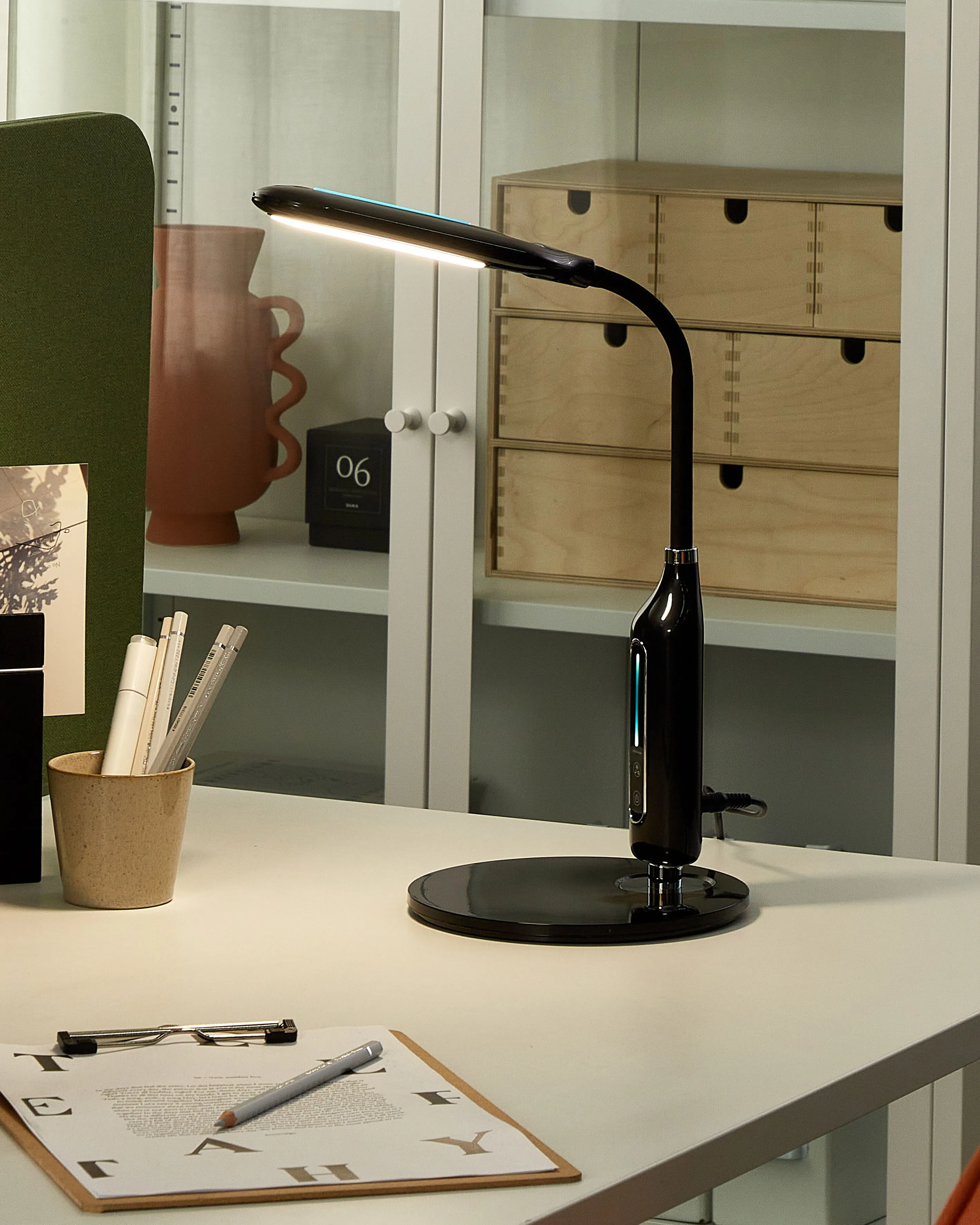 LED bureaulamp CYGNUS met dimmer Metaal Zwart