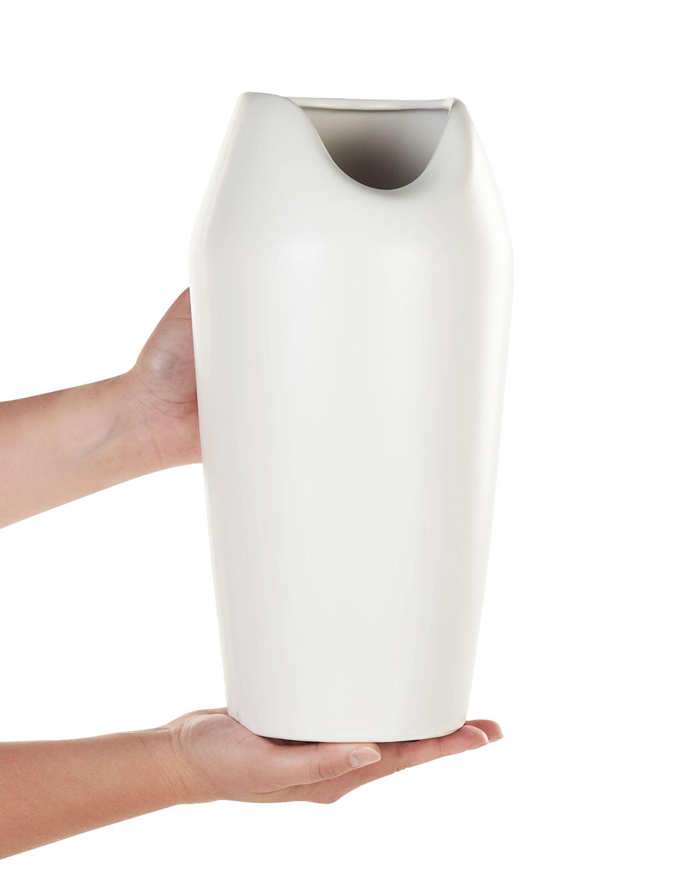 Decoratieve vaas APAMEA Steengoed 33 cm Wit