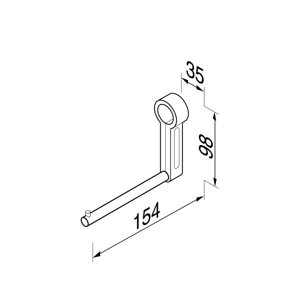Geesa Comfort & Safety toiletrolhouder voor toiletbeugel chroom