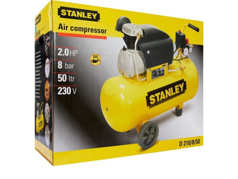 Stanley Kompressor D210/8/50 Kompakter, elektrischer Kompressor