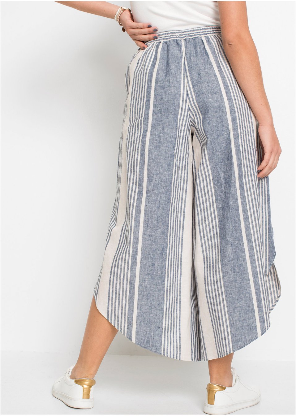 Pantalon palazzo rayé