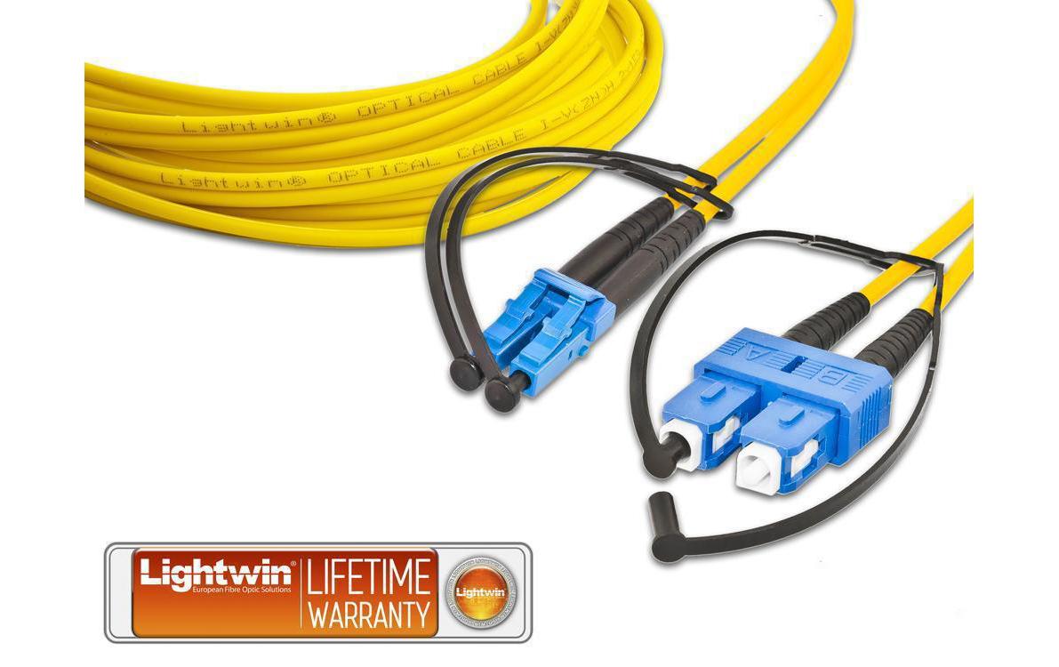 LWL-Patchkabel Singlemode LC – SC, OS2, Duplex, 10 mSinglemode LC-SC Duplex OS2 10 m