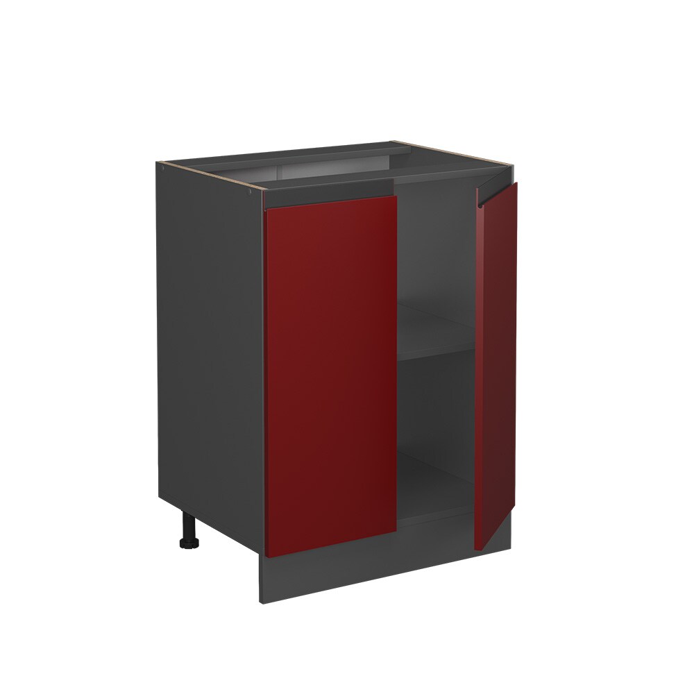 Vicco Unterschrank Küchenschrank Küchenmöbel R-Line J-Shape Anthrazit Rot 60 cm modern