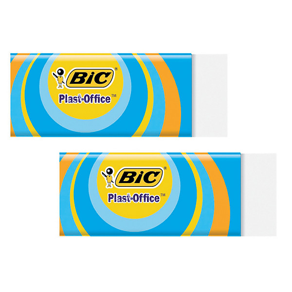2 gommes Bic® Plast-Office, le lot