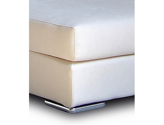 CITY - Canapé tissu Monaco angle droit tissu blanc