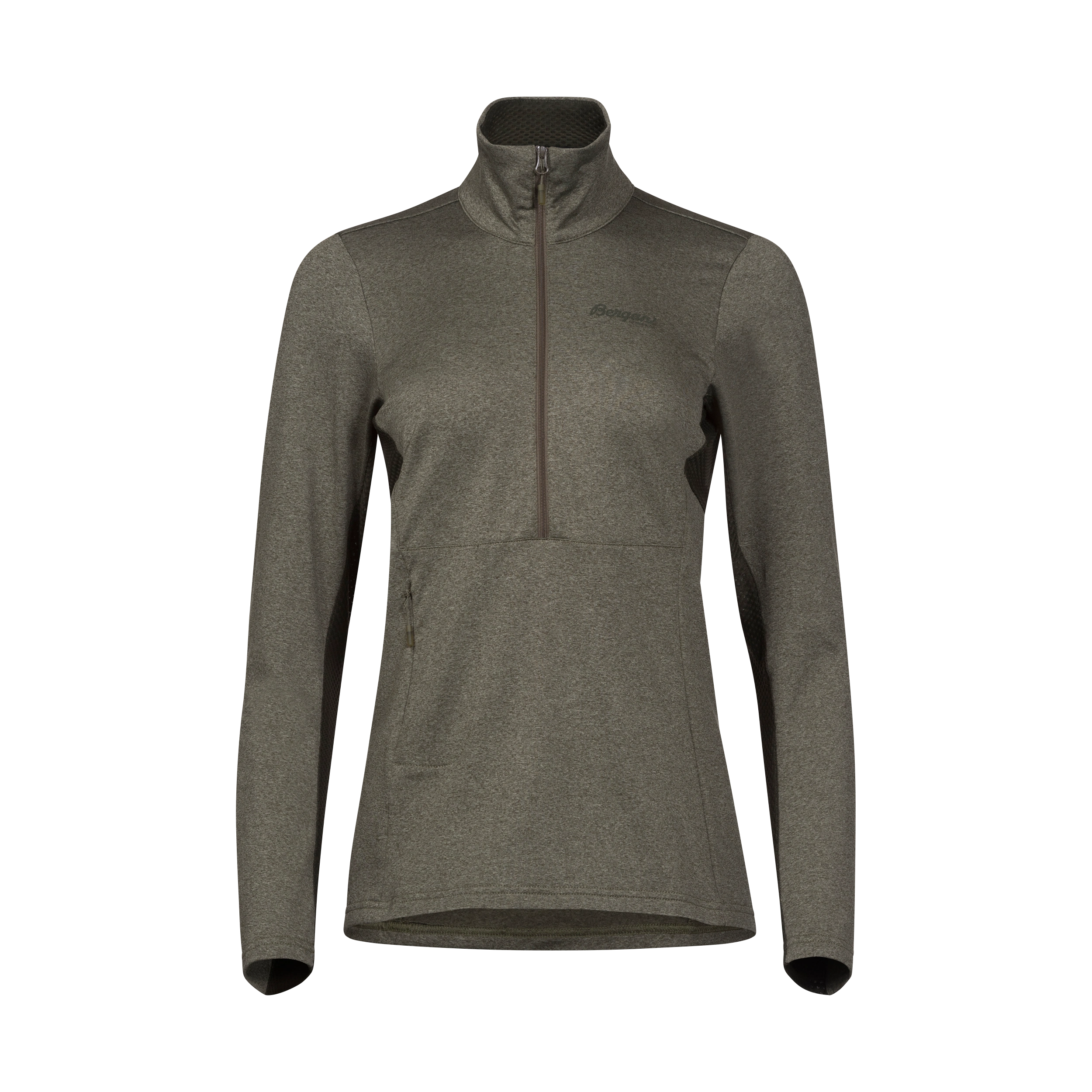 Fløyen Fleece W Half Zip Khaki Green / Seaweed