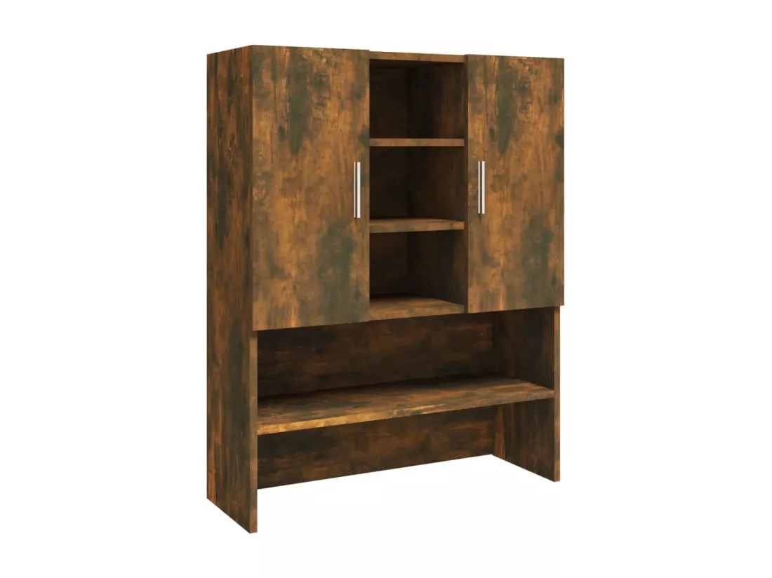 Armoire de machine à laver Chêne fumé Bois d’ingénierie