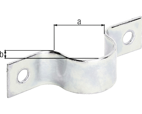 Buisklem 25 mm voor 1 inch, verzinkt, dikfilm gepassiveerd