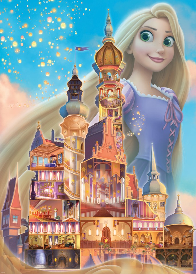 Ravensburger - Puslespil Disney Castles Rapunzel 1000 brikker