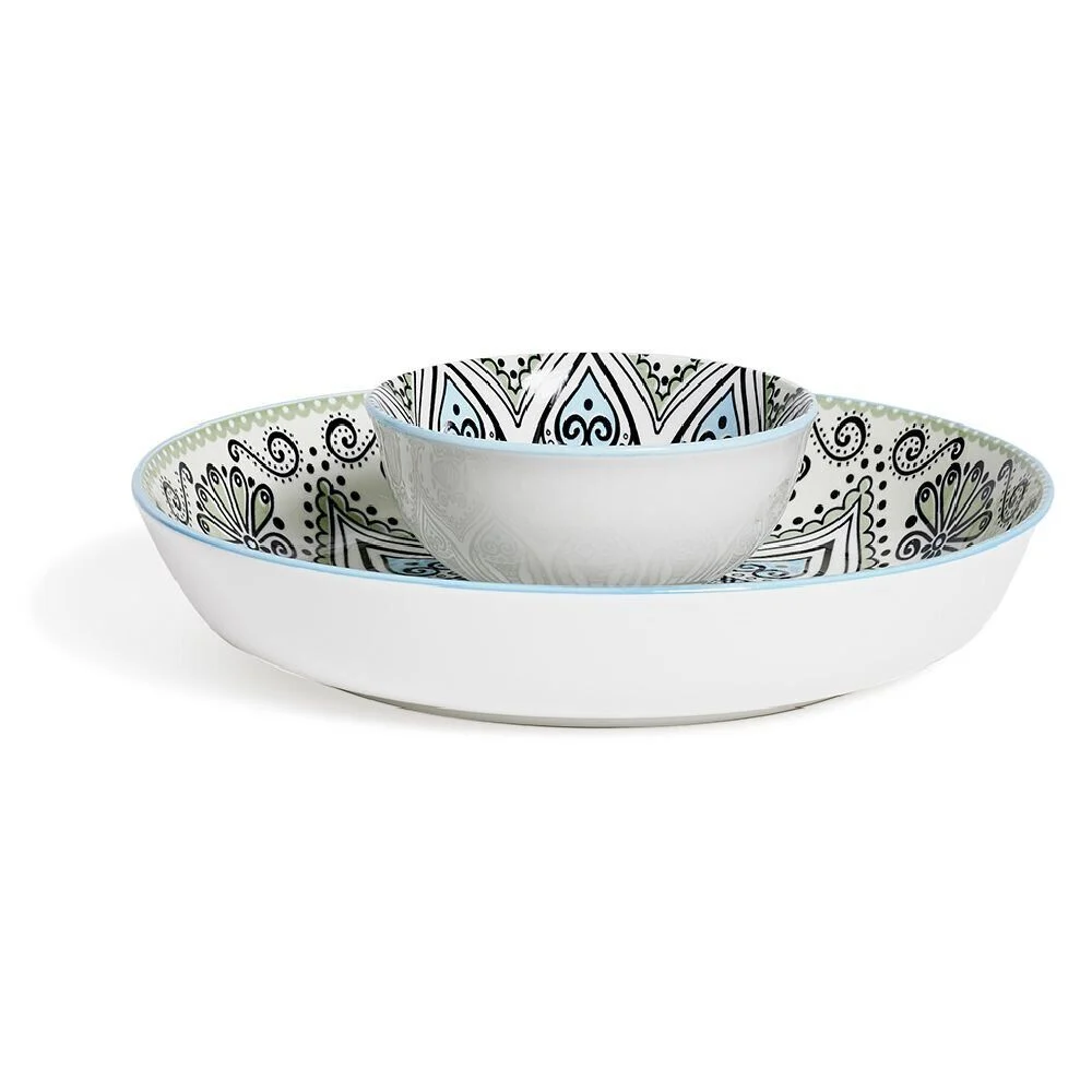 Bol décor oriental porcelaine Ø11,5xH6cm