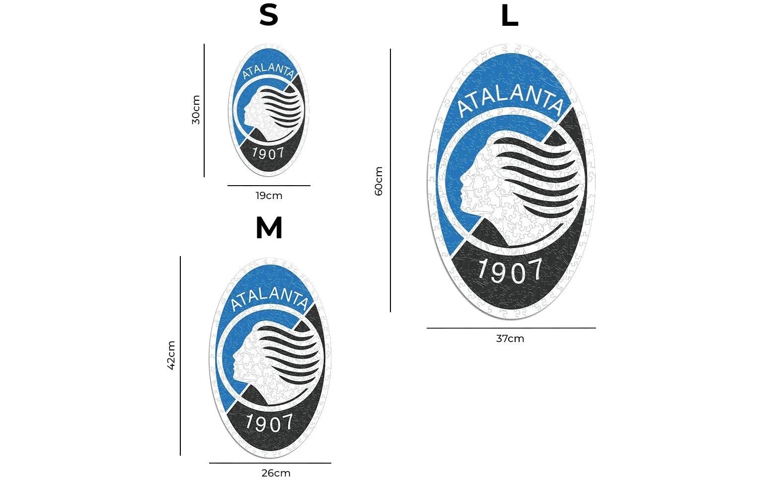 Puzzle »Iconic Atalanta BC – Logo« Holzart: Birke (Herkunftsland: China)
