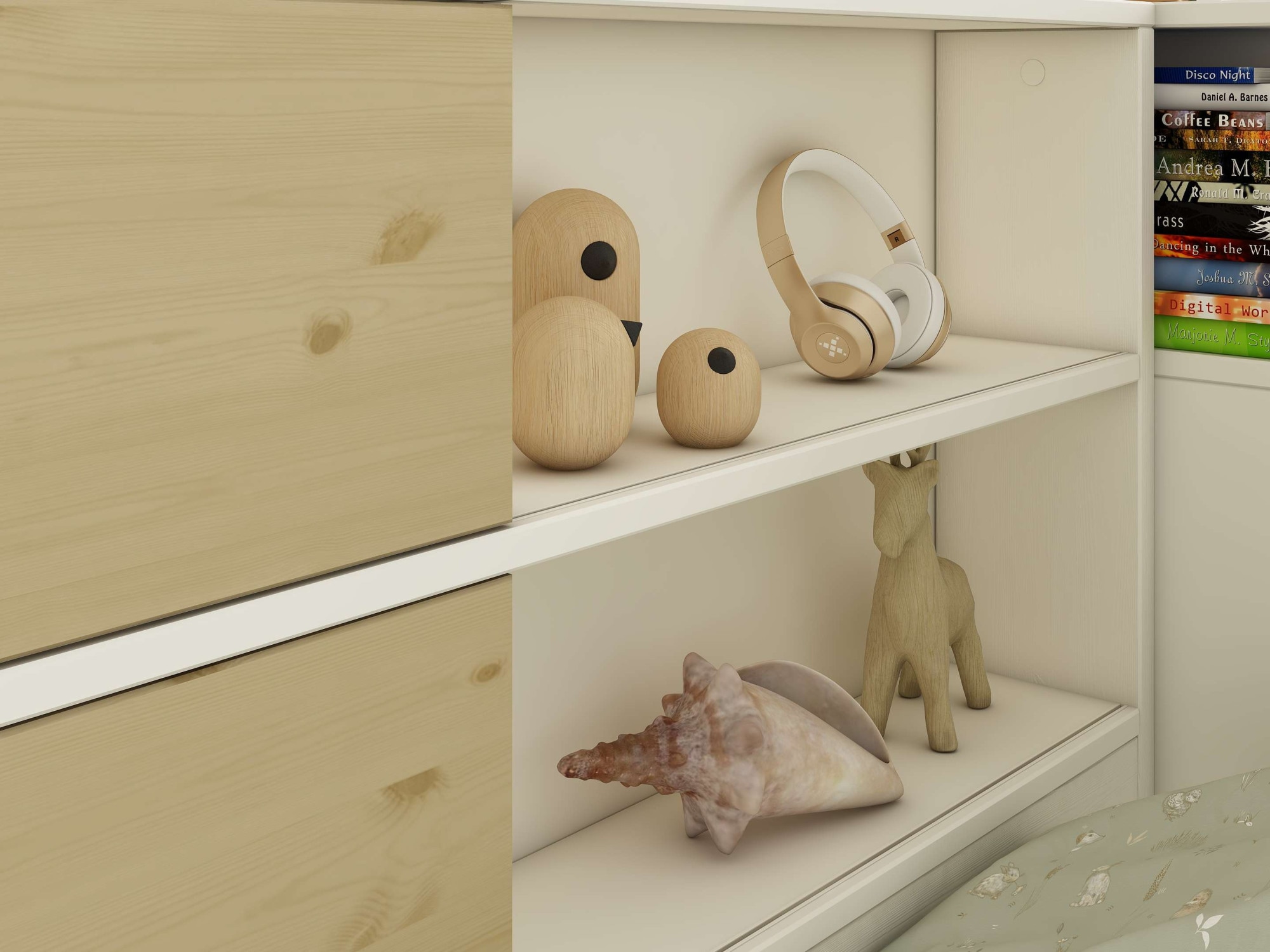 Home affaire Stauraumbett »Amance, Kopfteil beidseitig montierbar, stabil und langlebig, Stauraum« Aussenmasse B/T/H: 110,2/220,1/106,9 cm,  FSC® zertifiziert, inklusive Lattenrost,  Made in EU,Massivholz + MDF