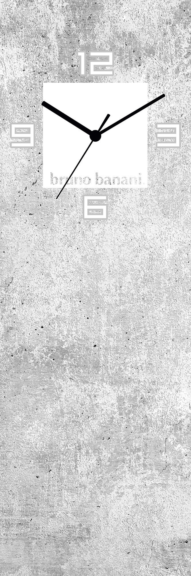 Bruno Banani Wanduhr »Beton auf Glas« analog, 20 cm