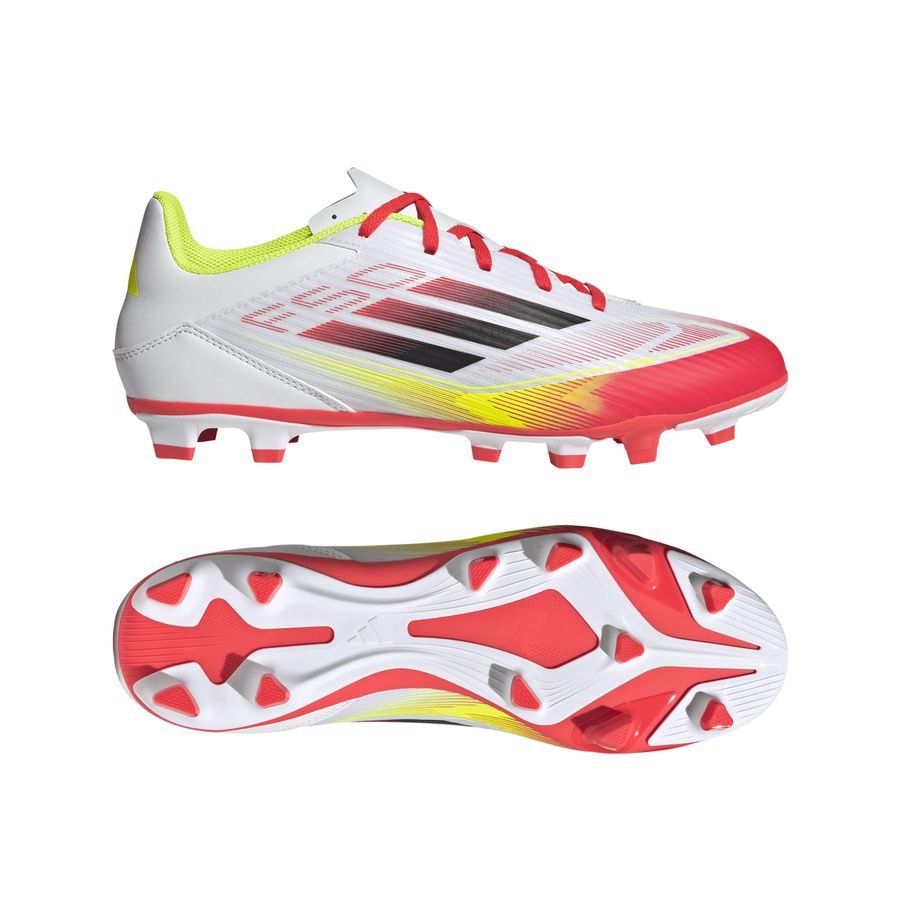 adidas F50 Club FxG Pure Victory - Blanc/Noir/Jaune