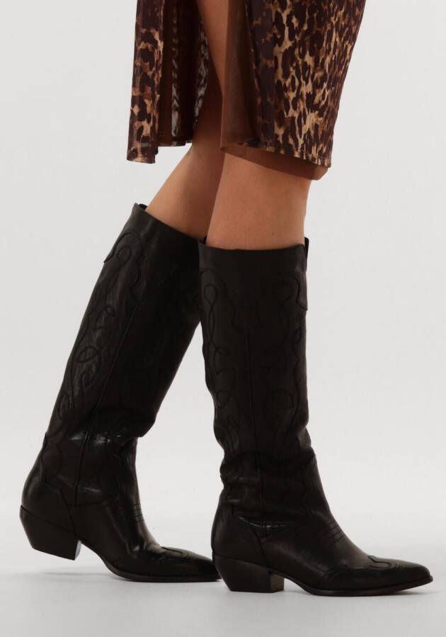 BLASZ Hoge Laarzen Dames 123 Maat: 38 Materiaal: Leer Kleur: Zwart