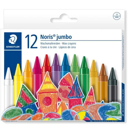 STAEDTLER® Noris Club Jumbo Wachsmalkreide, 11 mm, 12 Stück Etui