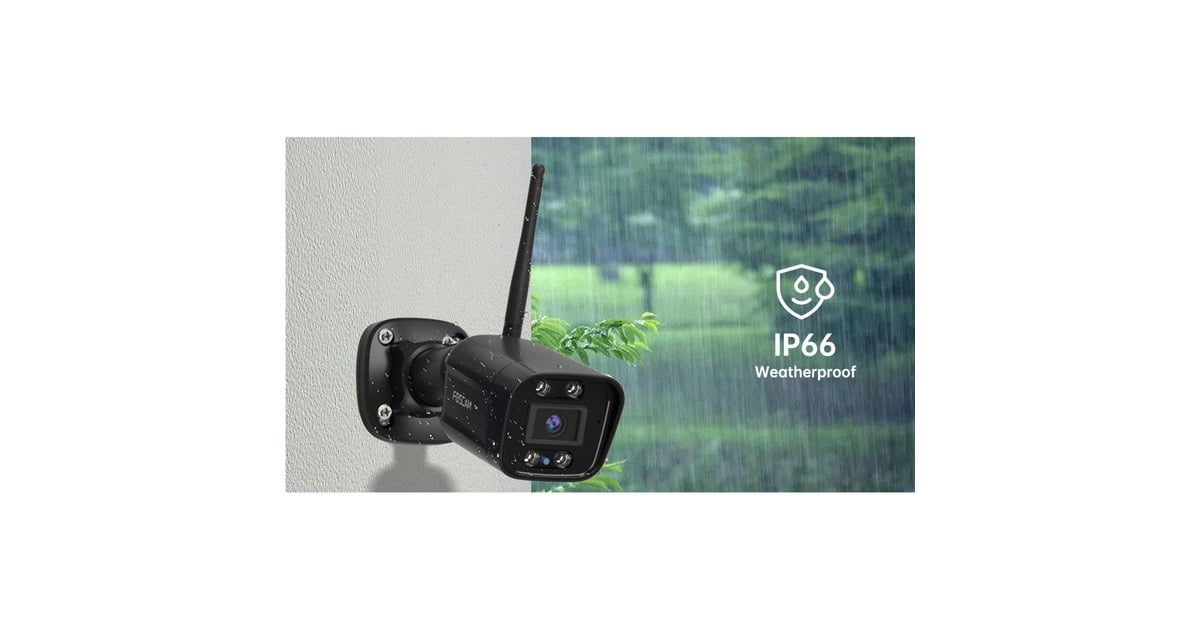 FoscamV8P, 4K/8MP dual-band WiFi beveiligingscamera   (Zwart, met geluid- en lichtalarm)