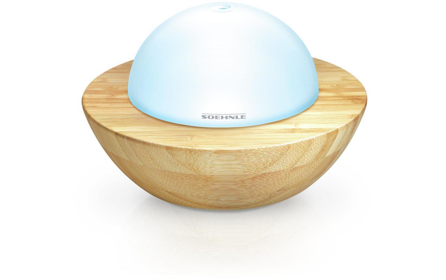 Aromavernebler Modena Weiss, BraunStimmungsvoller Design Aroma Diffuser aus Glas und Bambus