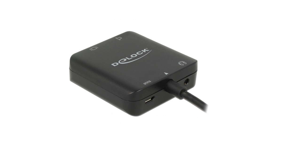 DeLOCKHDMI Audio Extractor compact adapter  (Zwart, 0,3 meter, 4K 60Hz, Tweedekans)