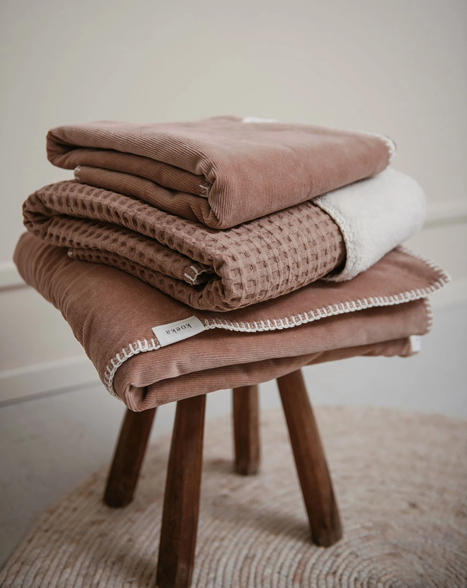Flanell-Babydecke ODDI (75x100) in soft earth