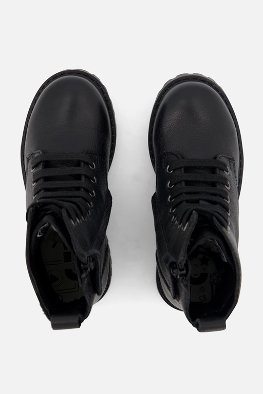 Muyters Veterboots zwart Leer