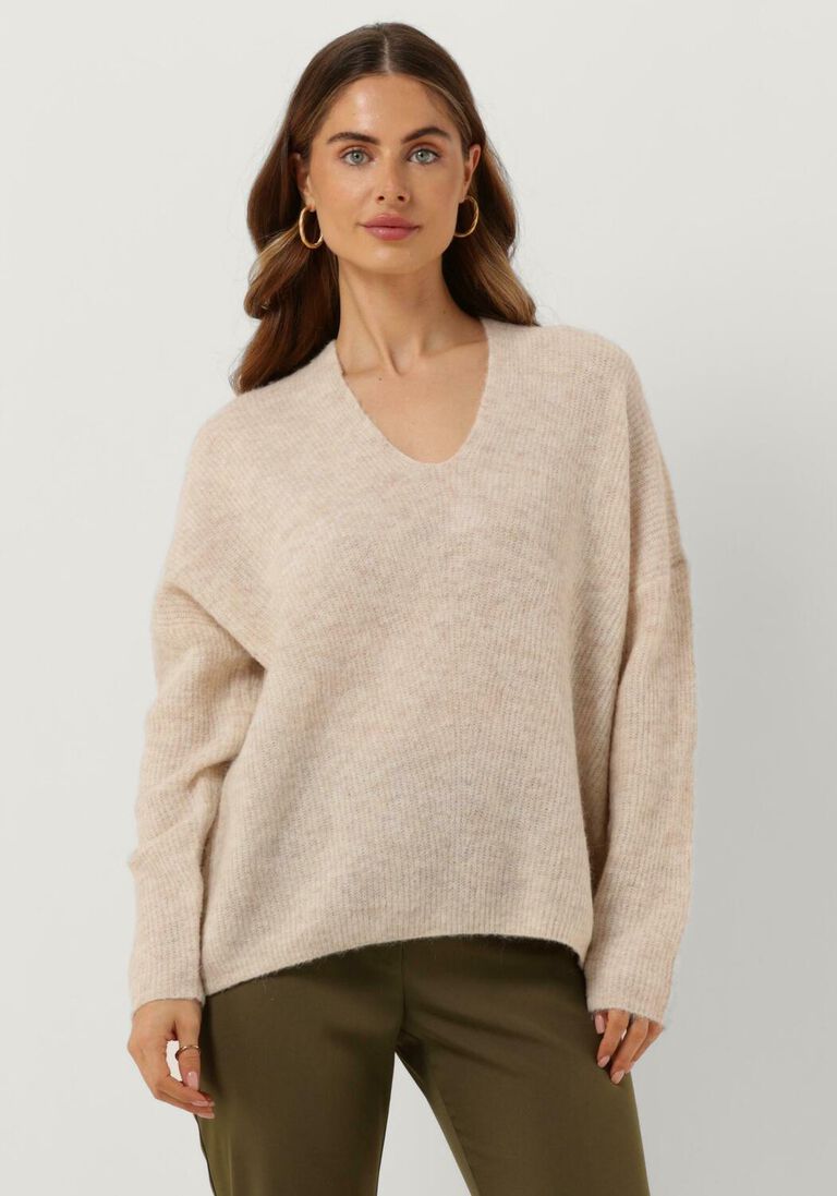 MOS MOSH ecru mos mosh trui thora v-neck knit