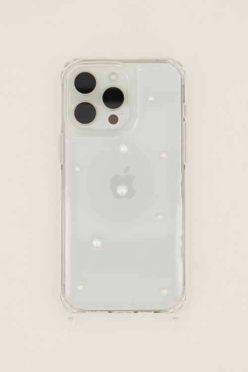 Transparant telefoonhoesje met parels