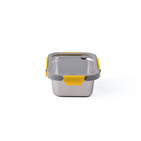 Boîte de conservation en inox rectangulaire 1200 ml compatible micro-o