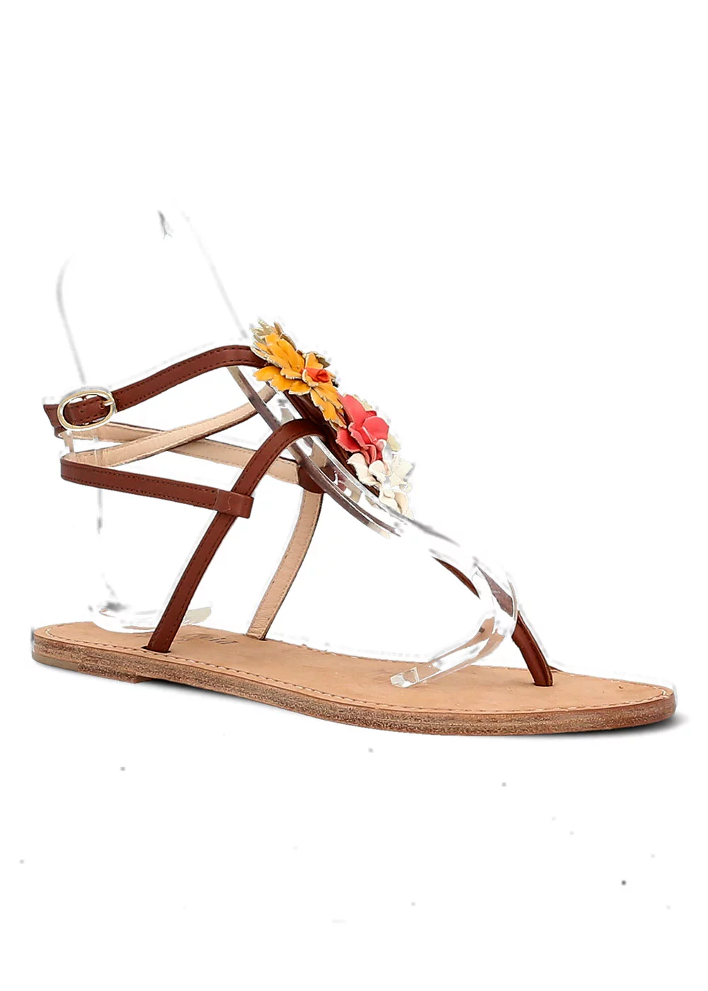 SANDALE HEREFORD CUIR CAMEL