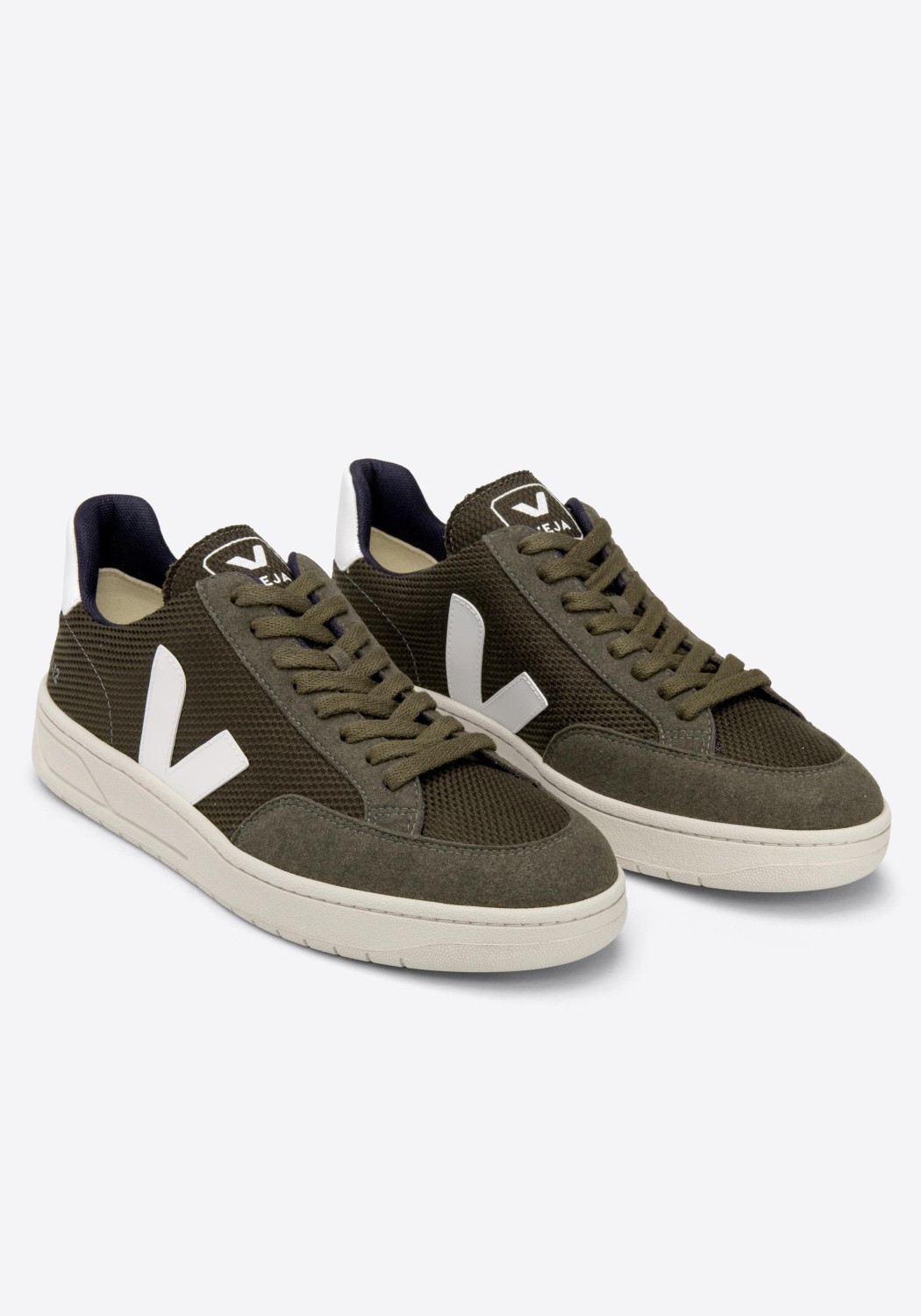 Veja Sneaker V-12 B-Mesh Olive White - vegan