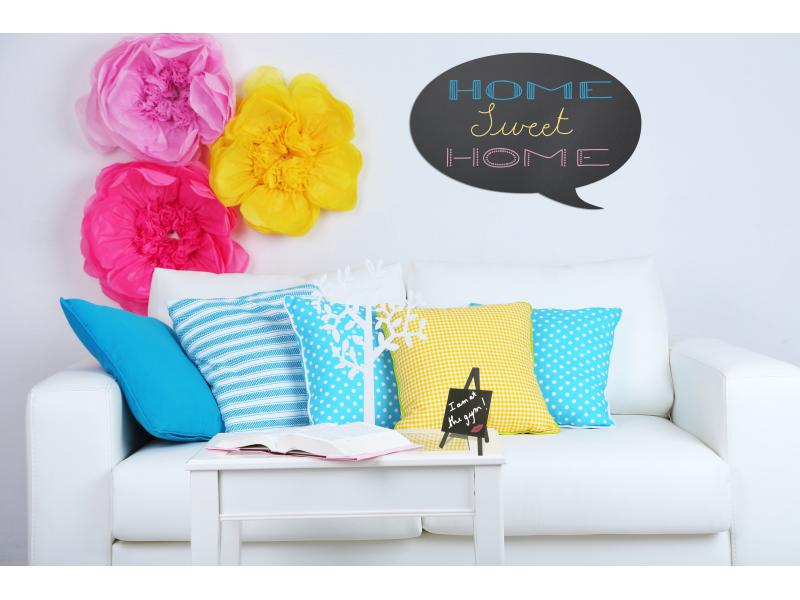 Securit Kreidetafel Silhouette Bubble mit Klett, Schwarz Kreidetafel aus Steingut