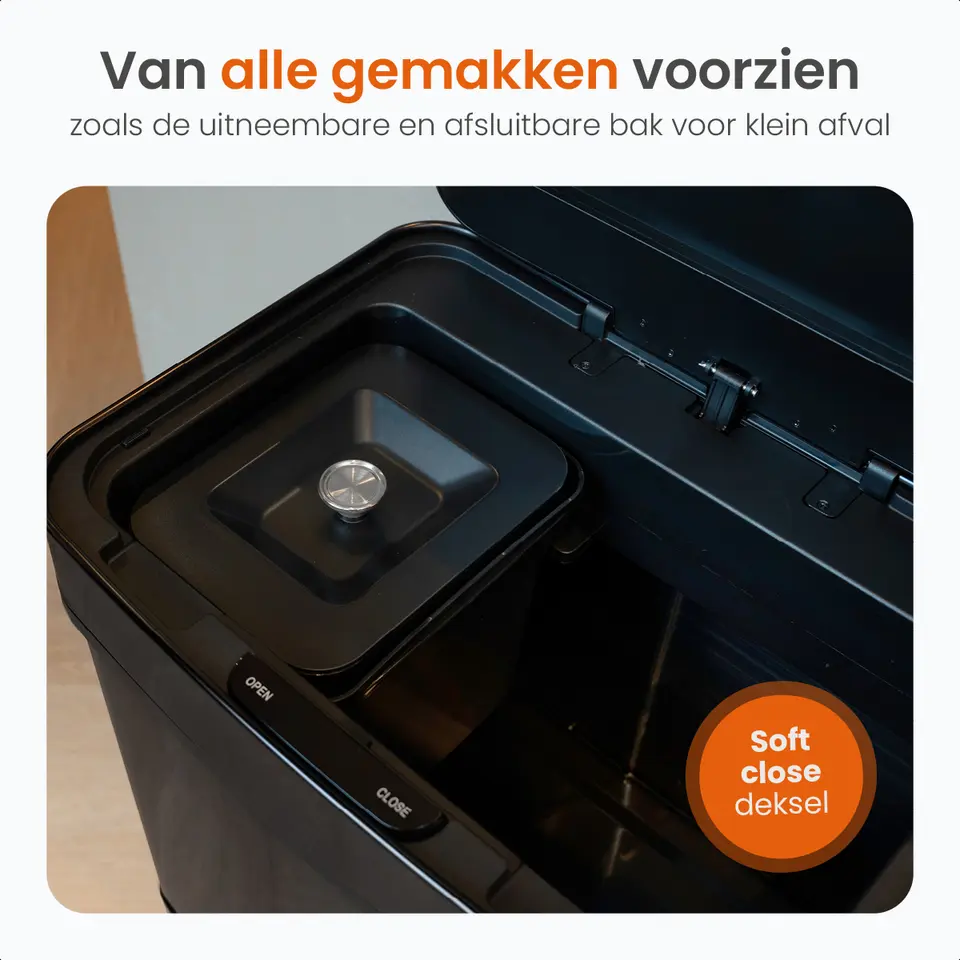 Goliving Automatische Sensor Prullenbak 64 Liter – Afvalemmer keuken - Afvalbak