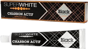 SUPER WHITE Black Edition Zahnpasta, 75 ml