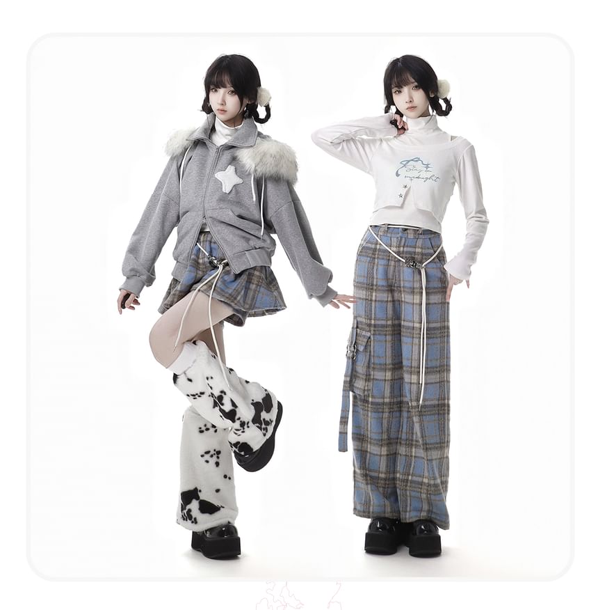 Florimi - Geruite rok met elastische taille