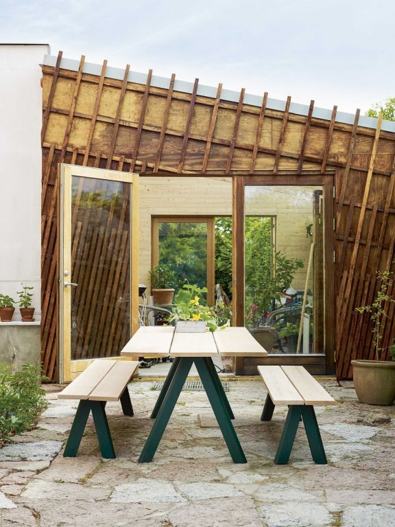 Fritz Hansen Overlap tuintafel 220x90 Hunter Green