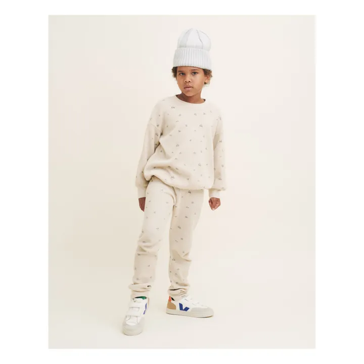 garbo&friends Legging Fleuri Gaufré | Ecru