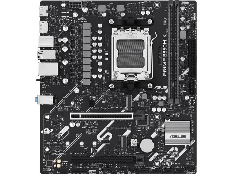 ASUS Mainboard PRIME B850M-K Micro-ATX-Motherboard mit AM5-Sockel
