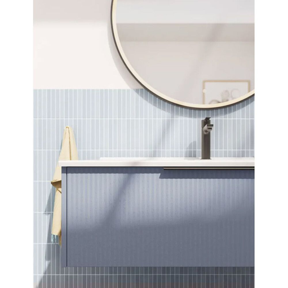 SPEIL SCANBAD SHINE MED LAMPE Ø90 CM SVART