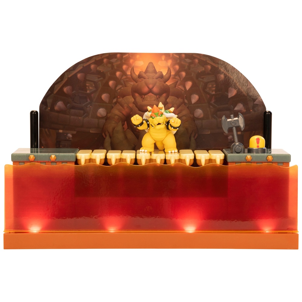 Super Mario Deluxe Bowser Kampfszene Spielset mit Licht und Sound
