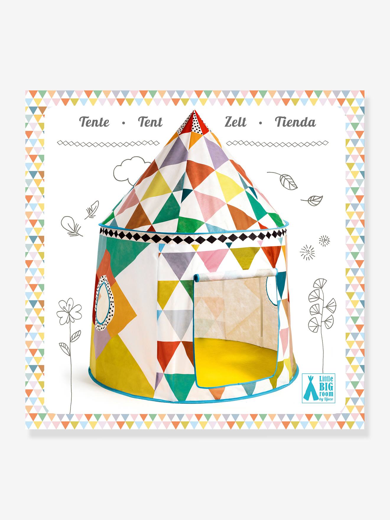 Cabine multicolorida DJECO branca
