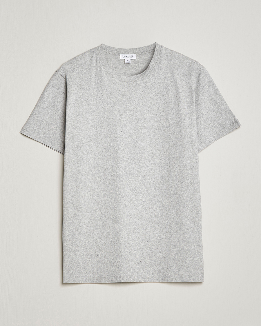 Sunspel Riviera Midweight T-Shirt Grey Melange