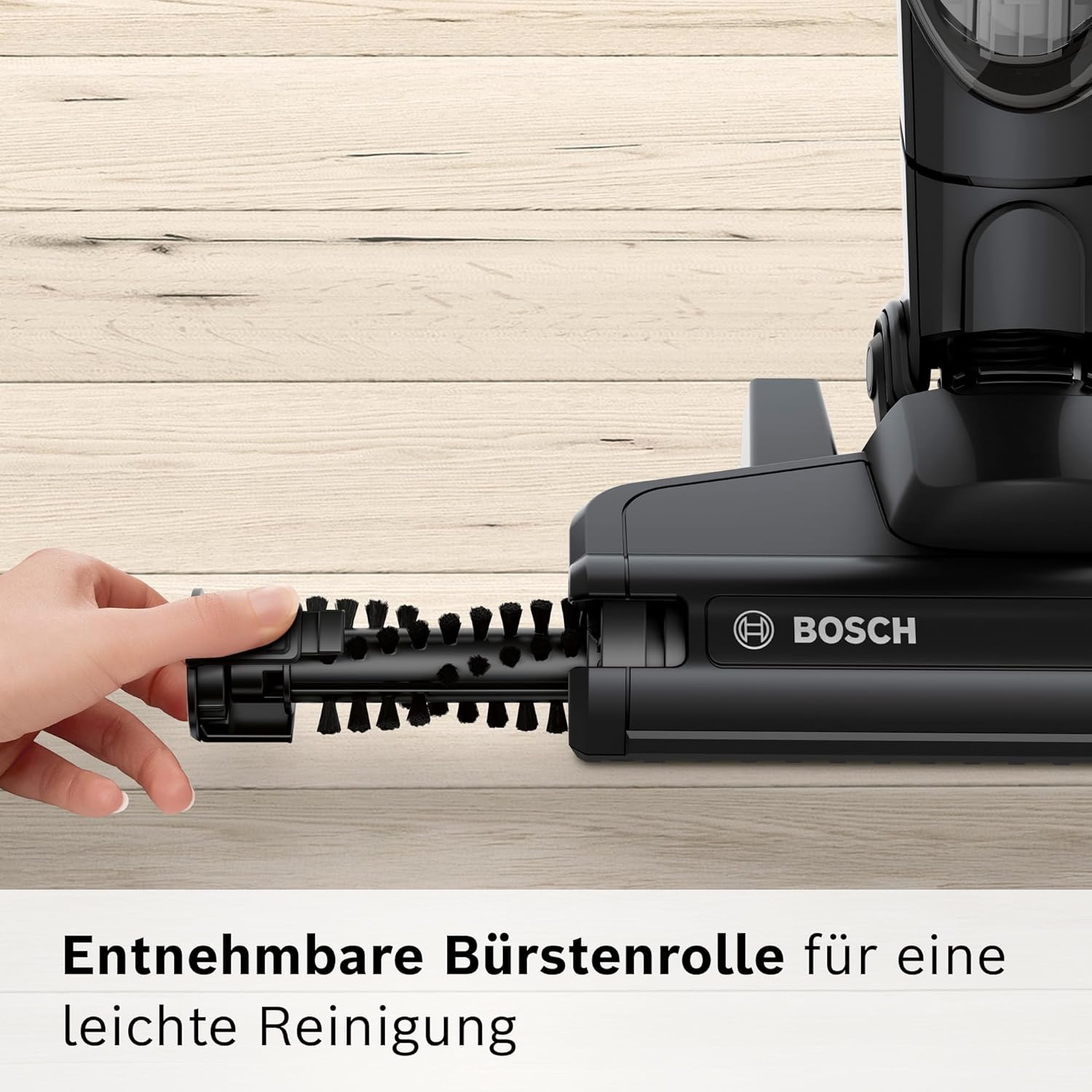 Bosch Akku-Staubsauger Readyy'y 2in1 Serie 2, 20Vmax, kabellos, beutellos, abnehmbares Handgerät, hohe Saugkraft, Lange Laufzeit, 2 Stufen, freistehend, schwarz, BBHF220