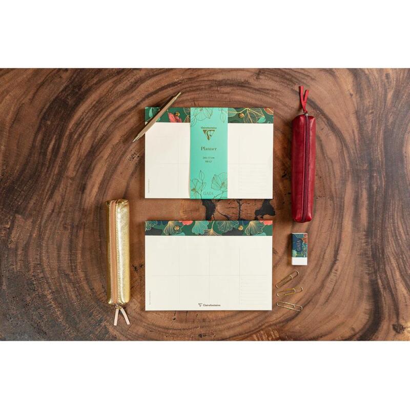 Gaïa bleu, bloc planner à rivets 24 x 17 cm 60 feuillets imprimés détachables